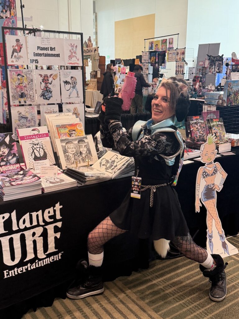 Kelty McGonagle cosplays as Astrokitty at Fan Expo SF