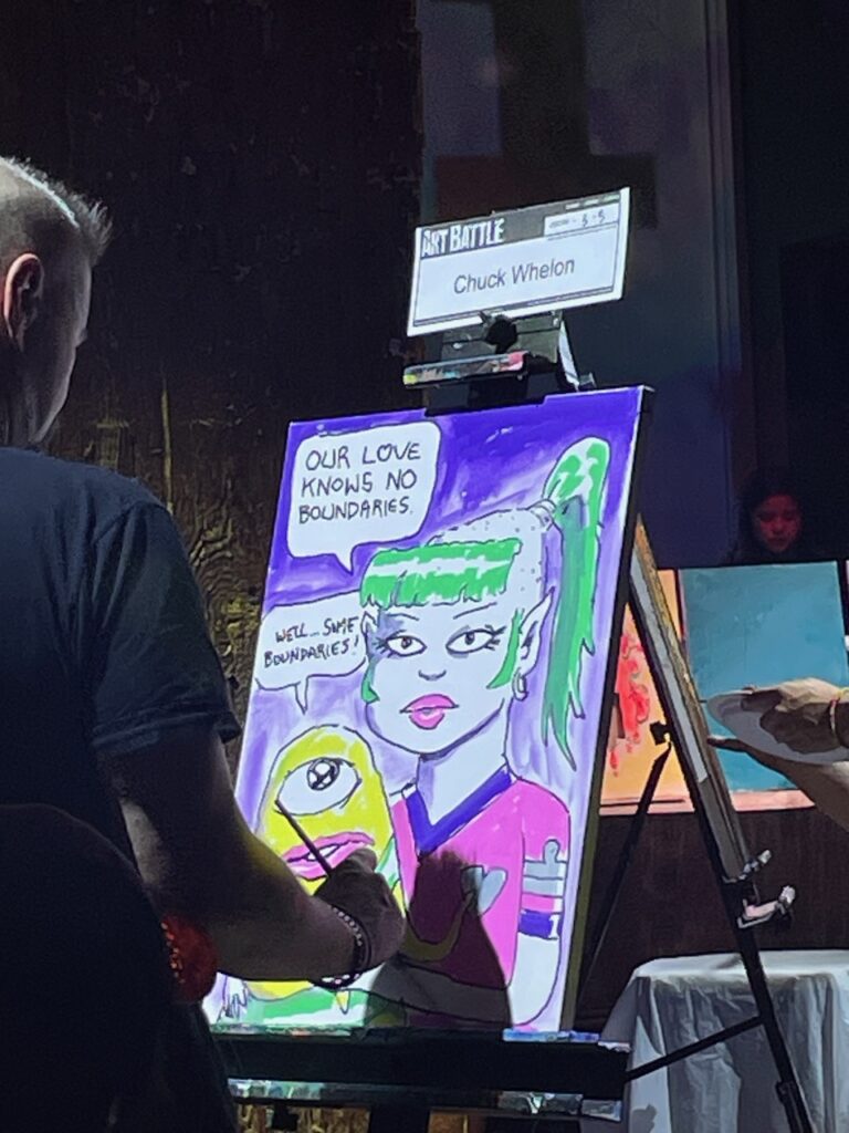 Final round at Art Battle SF Pride Week