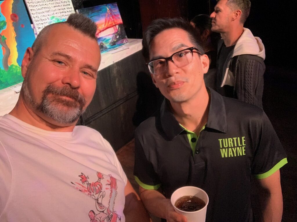 With Turtle Wayne at Art Battle SF