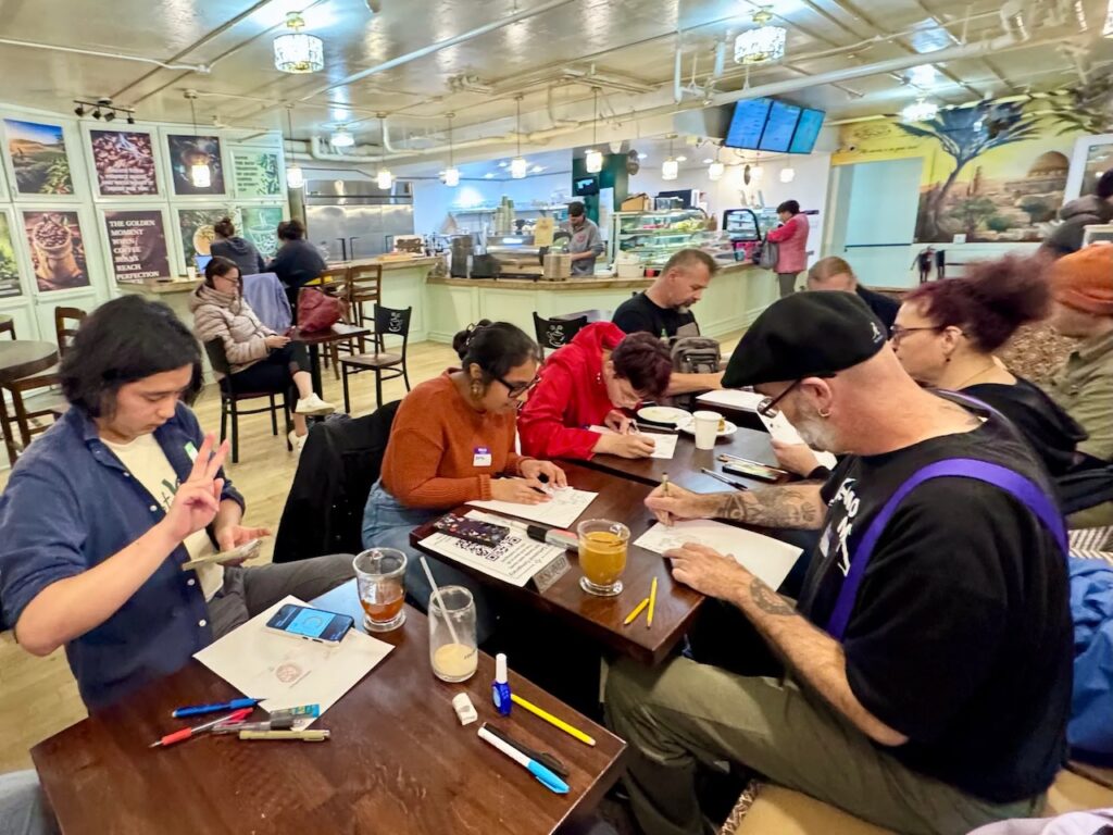 Cartoonists Conspiracy at Finjan Qwaha Coffee Shop