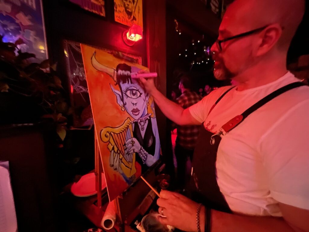 Live painting at the Ivy Room for Bang the Bay