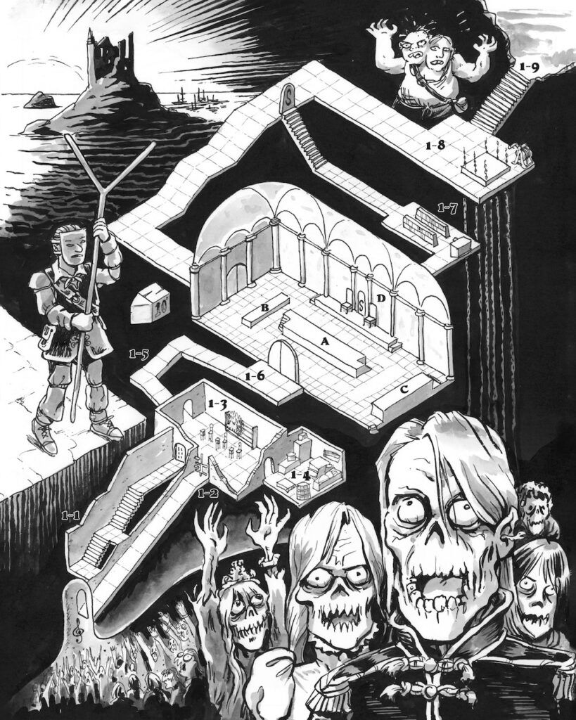 he Doom Spell of Amaranth Seahold map for Goodman Games 2025 Yearbook