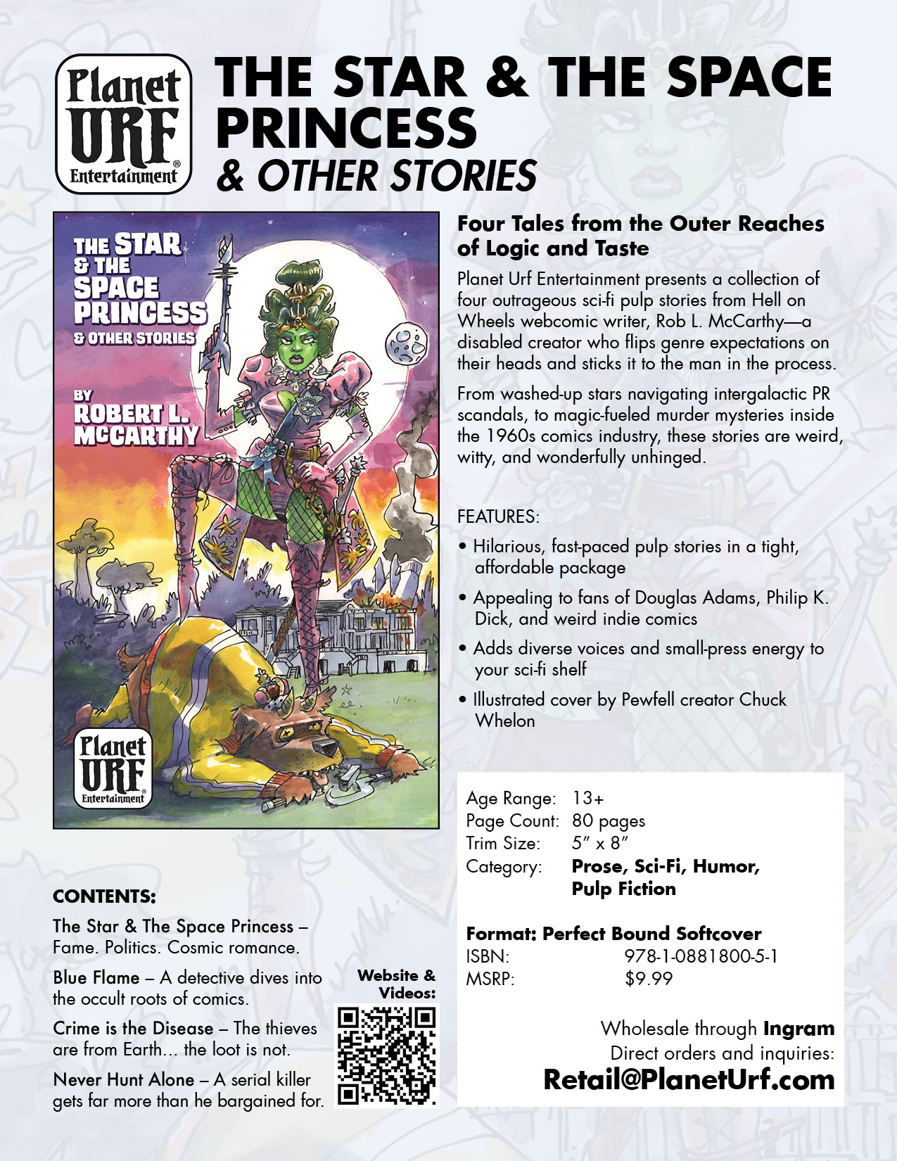 The Star and the Space Princess & Other Stories - The Star and the Space Princess by Robert L. McCarthy is a pulp sci-fi short story collection of intergalactic adventure, mystery, and dark humor.