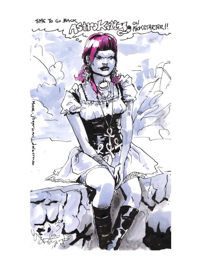 Jheyrinari Delacroixx - Astrokitty Kickstarter Liverstream drawing